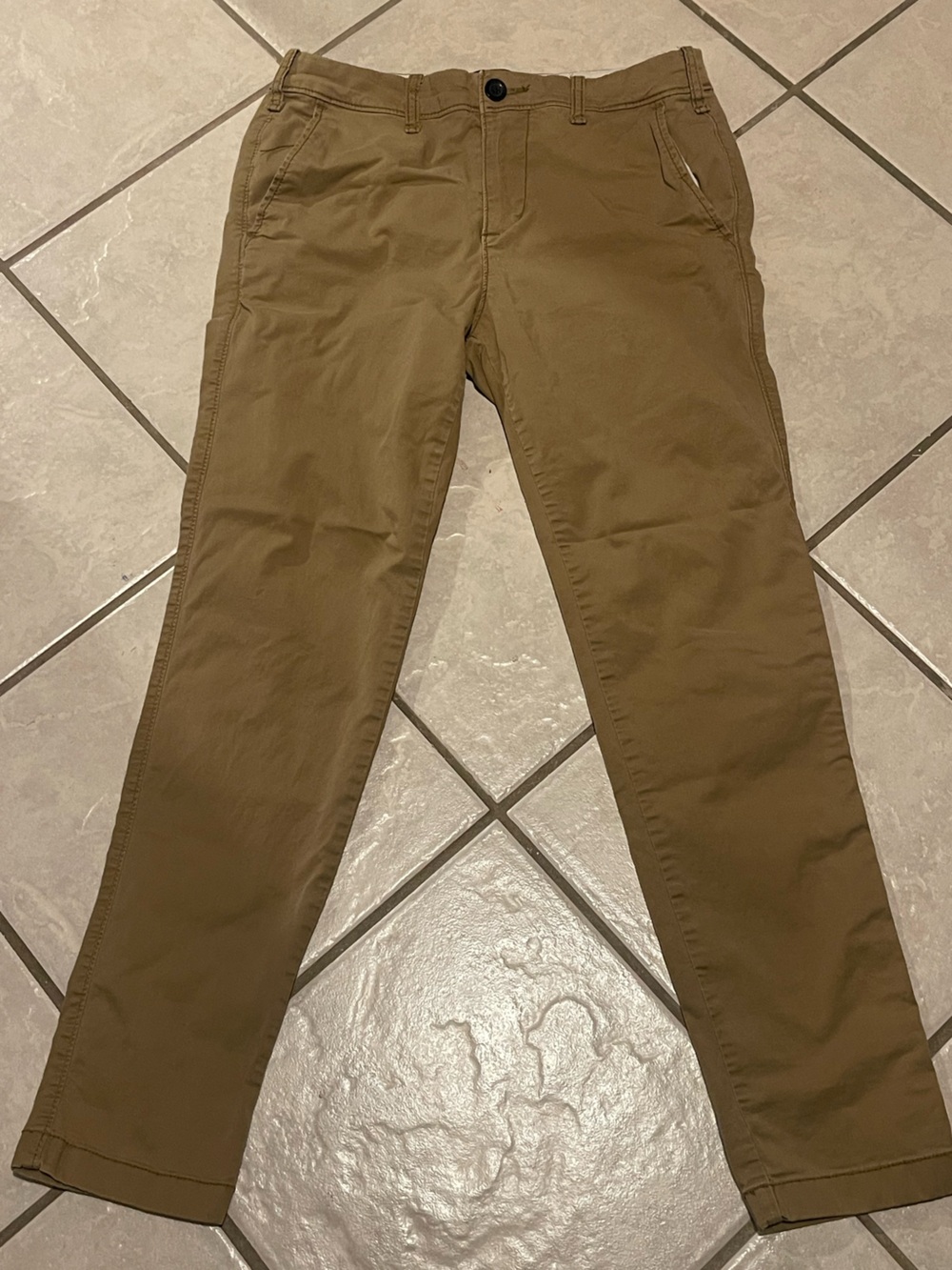 Hollister Men's Chino Pants in Olive Brown 28X30